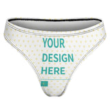 MyArtsyGift - Custom Women's Breathable Cotton Thong Personalized Panties Sexy Soft Panties T Back Gift for Her
