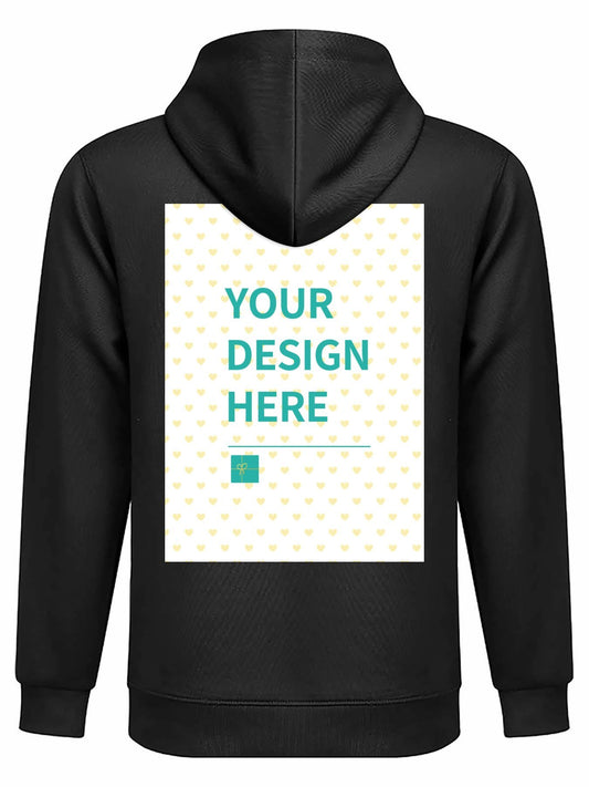 Custom Fleece Pullover Hoodie - Back Print - Ships from Canada