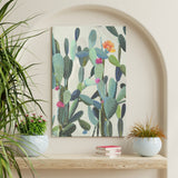 Cactus canvas art print for interior decor, showcasing artistic design and minimalist style for wall decoration.