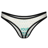 MyArtsyGift - Custom Women's Mesh Erotic Thong Sexy Panties Personalized Underwear Low Waist
