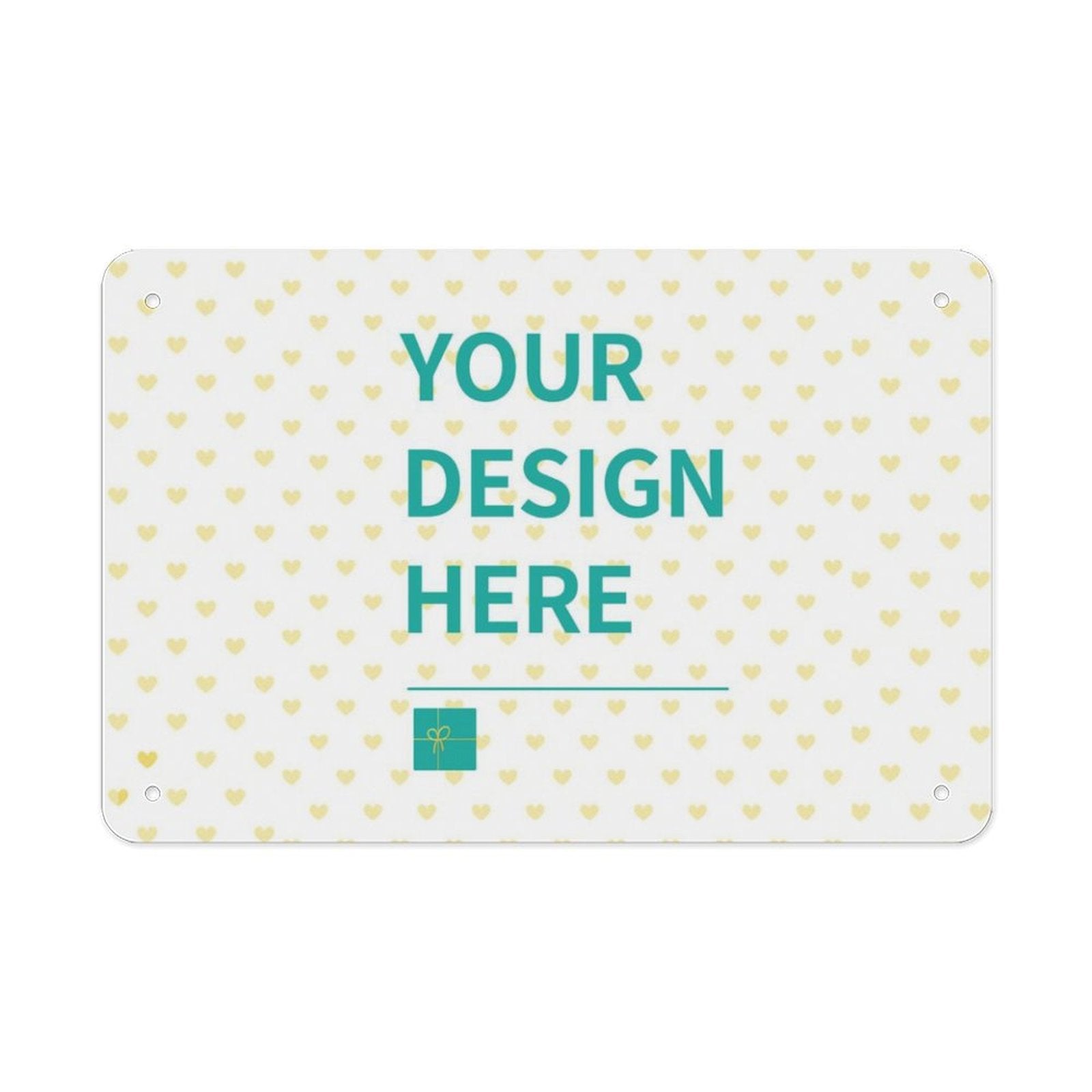 Customizable metal tin sign with your own design, made in USA. Perfect for personalized gifts