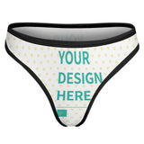 MyArtsyGift -Personalized Women Underwear Ice Silk Thongs Cusotm Ladies Thong Breathable Comfortable Pantie Soft Undies for Girlfriend Wife