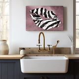 Leopard Kiss Pink Canvas Print Made In USA