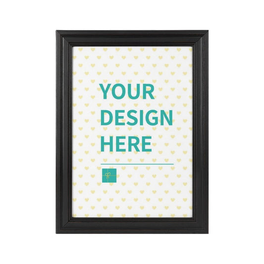 Custom canvas print with your design, personalized wall art gift in black frame
