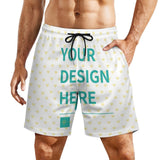 MyArtsyGift - Custom Men's Swim Trunks  with Compression Liner Personalized Bathing Suit Beach Swim Shorts