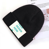 Custom Knit Beanie - Printed Patch - Ships from Canada