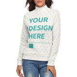 Custom Sweaters for Women Winter Fall Turtleneck Long Sleeve Shirts