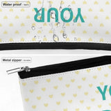 MyArtsyGift - Custom Makeup Bag Personalized Cosmetic Bag Custom Portable Storage Bag for Women