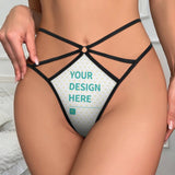 MyArtsyGift - Custom Sexy Panties for Women Personalized Thongs Gift for Her Girlfriend Wife