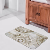 MyArtsyGift - Coral Velvet Bath Rugs Non Slip Door Rug Dries Quickly Floor Carpet for Bathroom Kitchen Dining Room Bedroom