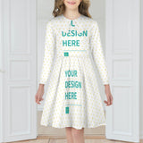 MyArtsyGift - Custom Long Sleeve Dresses for Kids Toddler Girls