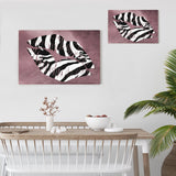 Leopard Kiss Pink Canvas Print Made In USA