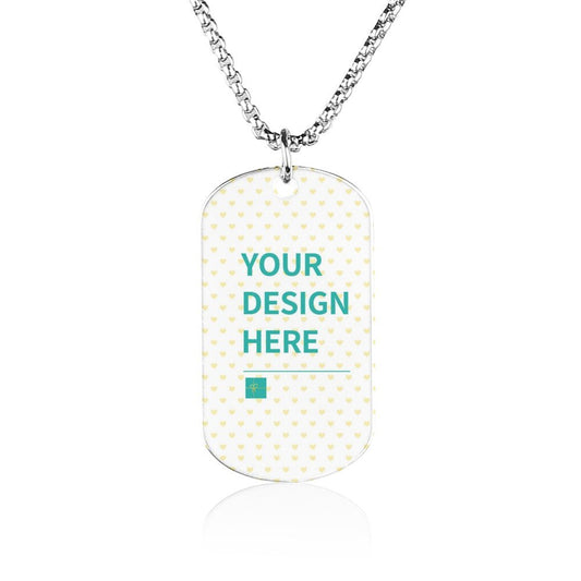 MyArtsyGift - Custom Necklace for Women Men Personalized Dog Tag Photo Pendant