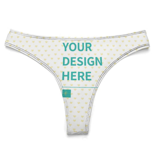 MyArtsyGift - Custom Women's Breathable Cotton Thong Personalized Panties Sexy Soft Panties T Back Gift for Her