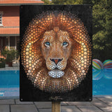 Lion - Digital Circlism (© Ben Heine) Personalized Metal Sign (Made in USA)