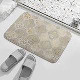 MyArtsyGift - Coral Velvet Bath Rugs Non Slip Door Rug Dries Quickly Floor Carpet for Bathroom Kitchen Dining Room Bedroom