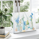 47119-36x24HR_Beach Cottage Blue Florals I Canvas Print Made In USA