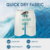 MyArtsyGift - Personalized Mens Swim Trunks Custom Quick Dry Board Shorts Mens Bathing Suit Beach Swimwear Mesh Lining with Pocket