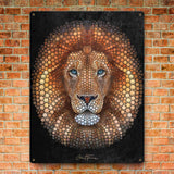 Lion - Digital Circlism (© Ben Heine) Personalized Metal Sign (Made in USA)