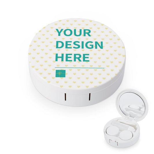 MyArtsyGift - Personlized Contact Lens Case with Mirror Custom Contact Box for Travel Office Daily