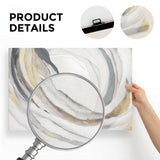 PI706-A Canvas Print: Close-up product details, abstract art in neutral tones, Made in USA.