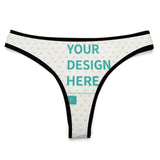 MyArtsyGift -Personalized Women Underwear Ice Silk Thongs Cusotm Ladies Thong Breathable Comfortable Pantie Soft Undies for Girlfriend Wife