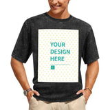 MyArtsyGift - Custom Cotton T-Shirt for Men Personalized Short Sleeve Tee Made in USA