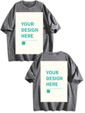 Custom 230g Washed Cotton T-Shirt - Front & Back Print - Ships from Canada