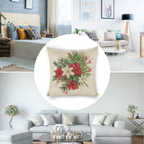 MyArtsyGift - 18"x18" Christmas Pillow Covers,  Cotton Linen Throw Pillow Cases Square Cushion Cover for Sofa, Couch, Bed and Car