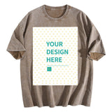 MyArtsyGift - Custom Cotton T-Shirt for Men Personalized Short Sleeve Tee Made in USA