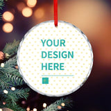 MyArtsyGift - Personalized Christmas Ornaments Custom Photo Crystal Glass Ornament Family, Pets, Baby's Xmas Decor