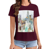 MyArtsyGift - Women's T-Shirt Graphic Print Short Sleeve Crewneck T-Shirt