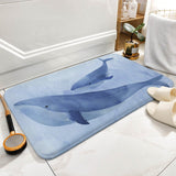 MyArtsyGift - Coral Velvet Bath Rugs Non Slip Door Rug Dries Quickly Floor Carpet for Bathroom Kitchen Dining Room Bedroom