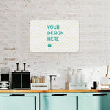Customizable aluminum plaque with heart pattern and "YOUR DESIGN HERE", perfect gift idea for home or office decor