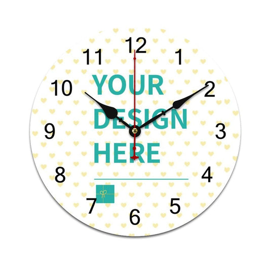 MyArtsyGift -Personalized Wall Clock, Customized PVC Round Silent Photo Clock,Creative Gifts