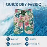 MyArtsyGift - Men's Swim Hawaiian Shorts Trunks with Mesh Lining Quick Dry Beach Board Gifts for Boyfriend