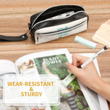 MyArtsyGift - Personalized Pen Bag Pencil Case for Women Girls Custom Small Cosmetic Bags Leather Makeup Pouch