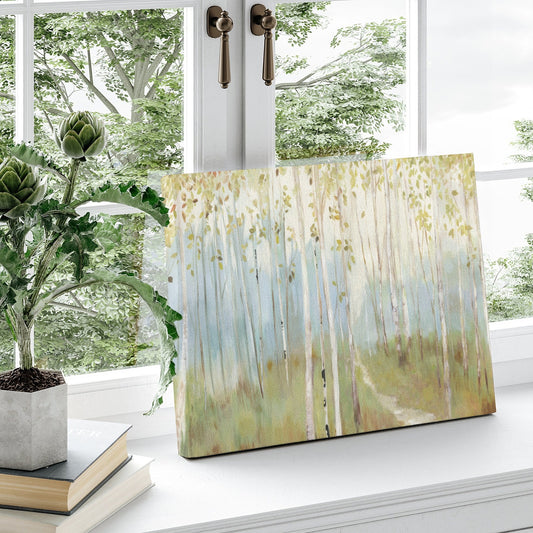 Canvas art print of birch trees, perfect wall art gift, made in USA