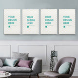 MyArtsyGift - Custom 4 Panel Hanging Posters Vertical Add Your Own Image Personalized Holiday Birthday Gifts