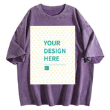 MyArtsyGift - Custom Cotton T-Shirt for Men Personalized Short Sleeve Tee Made in USA