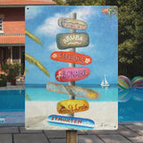 Tourist Guide Signs 1 Outdoor Metal Sign Tin Sign for Home Office Wall Decor (Made in USA)