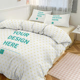 MyArtsyGift - Customized 3-Piece Bedding Set Personalised Printing Duvet Cover Sets for Family Kids Couples