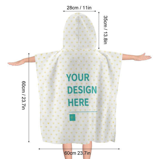 MyArtsyGift - Custom Baby Hooded Towels Kids Beach, Bath, Pool Swim Towels for Girls Boys