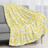 Cross Yellow Flannel Blanket Made In USA