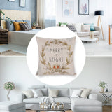 MyArtsyGift - Christmas Pillow Covers Cotton Linen Throw Pillow Covers Christmas Decor Cushion Case for Home Couch