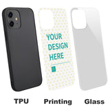 MyArtsyGift - Custom Phone Case for Apple IPhone 12 Series Personalized Photo Tempered Glass Phone Case