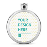 MyArtsyGift - Custom Flask for Men Women Personalized Stainless Steel Flask Gift for Him