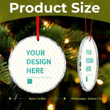 MyArtsyGift - Personalized Christmas Ornaments Custom Photo Crystal Glass Ornament Family, Pets, Baby's Xmas Decor