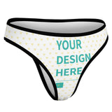 MyArtsyGift -Personalized Women Underwear Ice Silk Thongs Cusotm Ladies Thong Breathable Comfortable Pantie Soft Undies for Girlfriend Wife