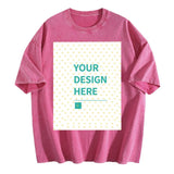 MyArtsyGift - Custom Cotton T-Shirt for Men Personalized Short Sleeve Tee Made in USA